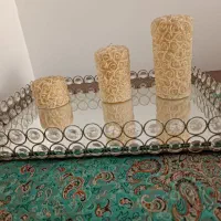 سینی درحدنو همراه شمع تزیینی قابل استفاده