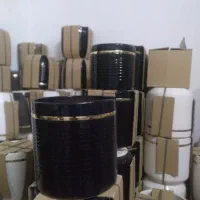 گلدان سرامیکی مشکی دوعددی ۳۰و۲۴ س عمده وتک