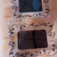 دوعدد سینی شیشه ای
