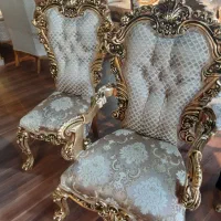 مبل سلطنتی طلاکوب چوب ۹ نفره و ناهار خوری ۶ نفره