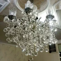 لوستر شش شعله کریستال