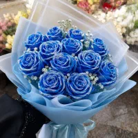 دسته گل ربانی گل رز جاویدان