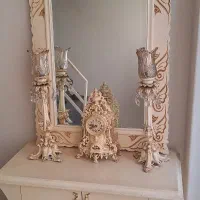 کنسول وآینه وشمعدان وساعت