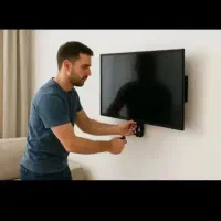 تلویزیون۳۲ تا ۶۵ اینج ب دیوار وصل میکنیم