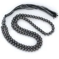 تسبیح سنگ حدید (هماتیت) اصل نوک مدادی