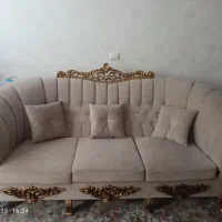 مبل ۱۰ نفره تمیز بدون پارگی و شکستگی
