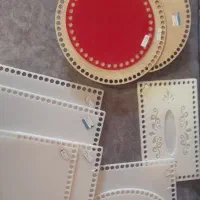 کفی  چوبی و پلکسی تریکو بافی