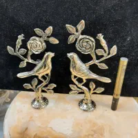تندیس رومیزی گل و بلبل جفتی برنزسوگلی