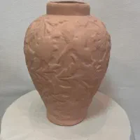 سفال خام پایه آباژور طرح برجسته