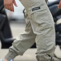شلوار شش جیب سبز تیره
