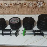 ست دمبل ۵۰ کیلویی روکش‌دار