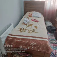 فروش تخت یکنفره به همراه دو کشو جا دار
