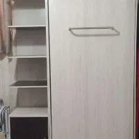 تخت خواب تاشو یک نفره با کمد در حد نو نو