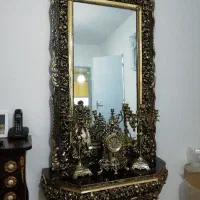 آینه شمعدان به همراه ساعت و کنسول