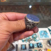 انگشتر عقیق یمنی  قلم زنی
