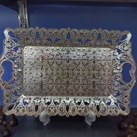 سینی های نقره ای رنگ ثابت مدل جدید تاج