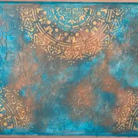 پتینه دیوار میکروسمنت و طرح سنگ و طرح ماه