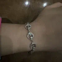 دستبند نقره شیک ماه و ستاره