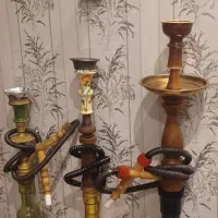 قلیان چوبی و برنجی