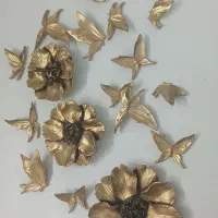 گل وپروانه دیواری و باکس گل آویز