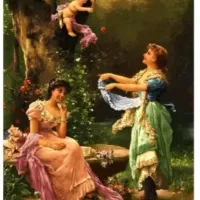 تابلو. فرش. باغ بهشت. نیمه. کاره و نخ و نقشه