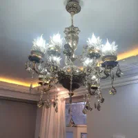 یک جفت لوستر ۸شعله برنزی