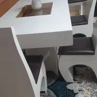 میز غذاخوری چوبی  ام دی اف شش نفره