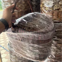 سبد مسافرتی چوب مروار کلبه درب دار و سر صاف