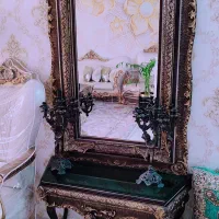 آینه کنسول با دوتا شمعدون درحدنونو