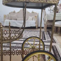 میز بار ست گیلاسی و تمساح برنزی