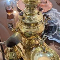 سماور برنجی پنج تیکه