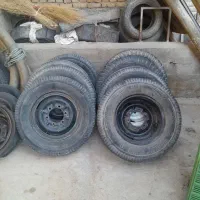 تایر نیسان کارکرده ۱۰عدد کامل رینک تیوب وتایر