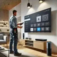 تنظیم  تلویزیون و نصب براکت