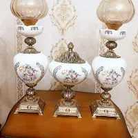 شمعدان و شکلات خوری چینی آنتیک