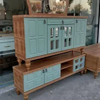 آینه کنسول با میز تلویزیون مدل مارال صفحه دوبل