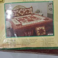 لحاف دو نفره همراه کوسن  رو بالشتی و ملحفه  تشک