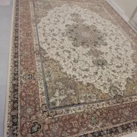 فرش 12 متری 1200 شانه کاشان رنگ کرمی فروش فوری
