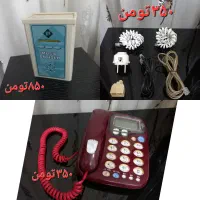 تعدادی سیم تلفن و تبدیل/تلفن رومیزی/سانترال تلفن