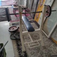 پرس سینه با 70کیلو وزنه ومیله