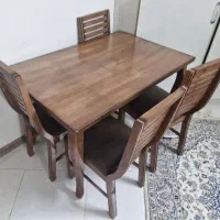 میز ناهار خوری و صندلی ۴ نفره چوبی