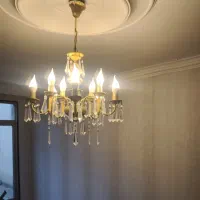 لوستر برنجی ده شاخه