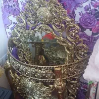 آینه شمعدان طرح برنز بدون خراش