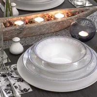 سرویس چینی زرین وایت رز قالب شهرزاد ۳۵ پارچه