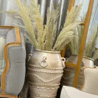 گل و گلدون سفالی پتینه سالم