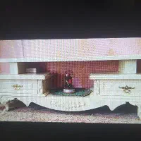 میز تلویزیون چوبی سفید