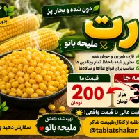 حراج ذرت دون شده و بخار پز ملیحه بانو