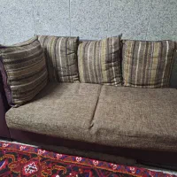 مبل راحتی ۷ نفره با بدنه بسیار محکم با روکش چرم
