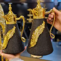 ظروف‌اب‌طلا‌امارات‌طرح‌برگ‌زمینه‌مشکی‌سنگی وارداتی