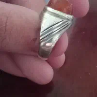 انگشتر عقیق جزر یمانی درجه یک نقره