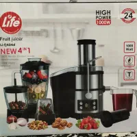آبمیوه گیر ۴ کاره لایف تمام استیل